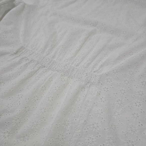 Appleseeds Eyelet Jacket Coquette Dainty Embroidered Zip Up Pockets Cotton Large - Picture 16 of 16